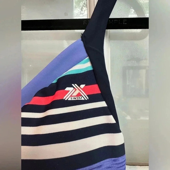 ZeroXposur Swimwear Tankini Swim Top Dress Padded Cups Stripes Size Small S - Picture 4 of 7